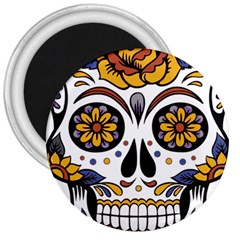 Sugar Skull 3  Magnets by StarvingArtisan