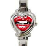 Sexy Lips Heart Italian Charm Watch Front