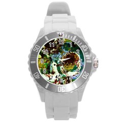 Doves Matchmaking 1 Round Plastic Sport Watch (l) by bestdesignintheworld