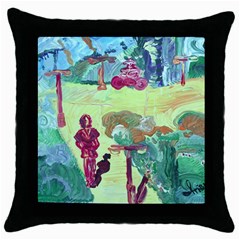 Trail 1 Throw Pillow Case (black) by bestdesignintheworld