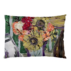 Sunflowers And Lamp Pillow Case (two Sides) by bestdesignintheworld