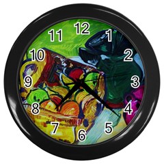 Still Life With A Pigy Bank Wall Clocks (black) by bestdesignintheworld