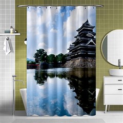 Beautiful Pagoda On Lake Nature Wallpaper Shower Curtain 48  X 72  (small)  by Modern2018