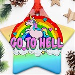 Go to Hell - Unicorn Star Ornament (Two Sides) Front