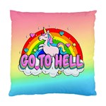 Go to Hell - Unicorn Standard Cushion Case (Two Sides) Back