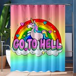 Go to Hell - Unicorn Shower Curtain 60  x 72  (Medium)  60 x72  Curtain