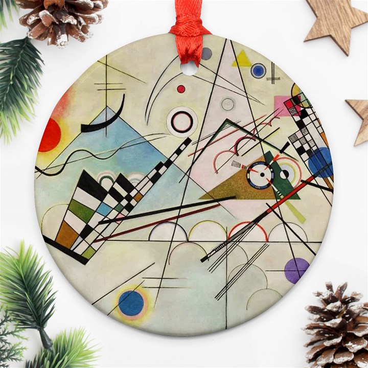 Composition 8 - Vasily Kandinsky Ornament (Round)