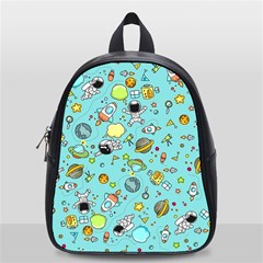 Space Pattern School Bag (small) by Valentinaart