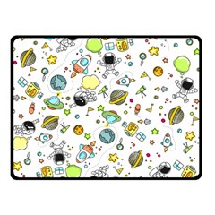 Space Pattern Double Sided Fleece Blanket (small)  by Valentinaart