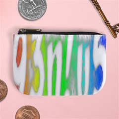 Genius Funny Typography Bright Rainbow Colors Mini Coin Purses by yoursparklingshop