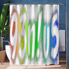 Genius Funny Typography Bright Rainbow Colors Shower Curtain 60  X 72  (medium)  by yoursparklingshop