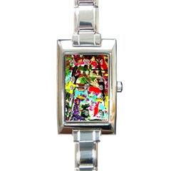 No Warrant For Blossoming Corner Rectangle Italian Charm Watch by bestdesignintheworld