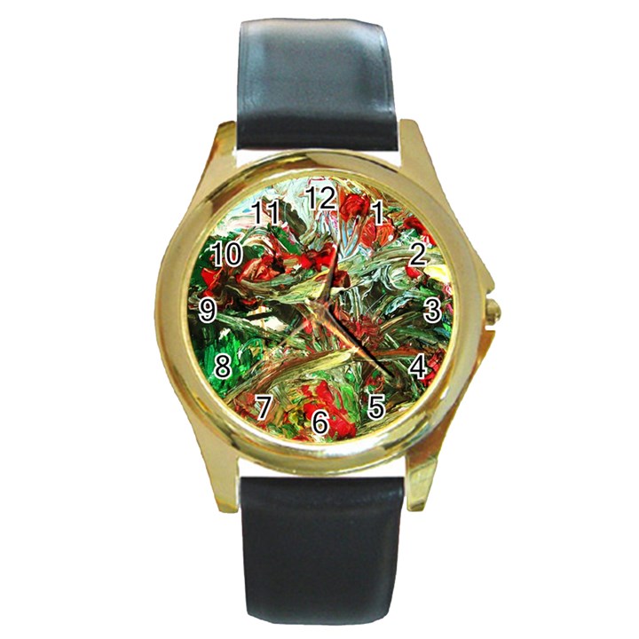 Eden Garden 8 Round Gold Metal Watch