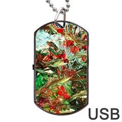 Eden Garden 8 Dog Tag Usb Flash (one Side) by bestdesignintheworld