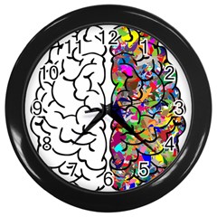 Brain Mind Anatomy Wall Clocks (black) by Simbadda