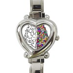 Brain Mind Anatomy Heart Italian Charm Watch Front