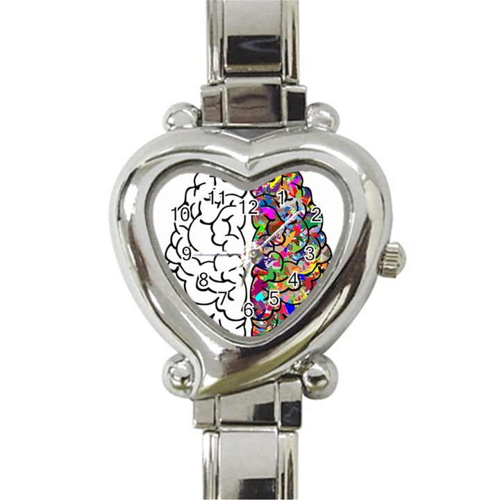 Brain Mind Anatomy Heart Italian Charm Watch