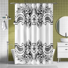 Vintage Ornamental Decorative Shower Curtain 48  X 72  (small)  by Simbadda