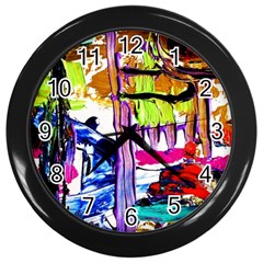 Walk With A Dog 1/1 Wall Clocks (black) by bestdesignintheworld