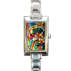 Red Aeroplane 1 Rectangle Italian Charm Watch by bestdesignintheworld