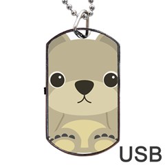 Animal Bear Cartoon Children Kids Dog Tag Usb Flash (one Side) by Simbadda