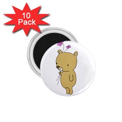 Cute Bear Cartoon 1 75  Magnets (10 Pack)  by Simbadda