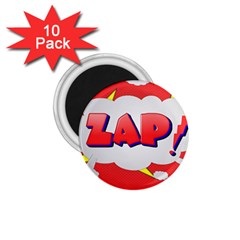 Comic Bubble Popart Cartoon Action 1 75  Magnets (10 Pack)  by Simbadda