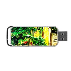 Old Tree And House With An Arch 2 Portable Usb Flash (one Side) by bestdesignintheworld