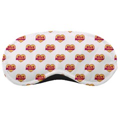 Girl Power Logo Pattern Sleeping Masks by dflcprints