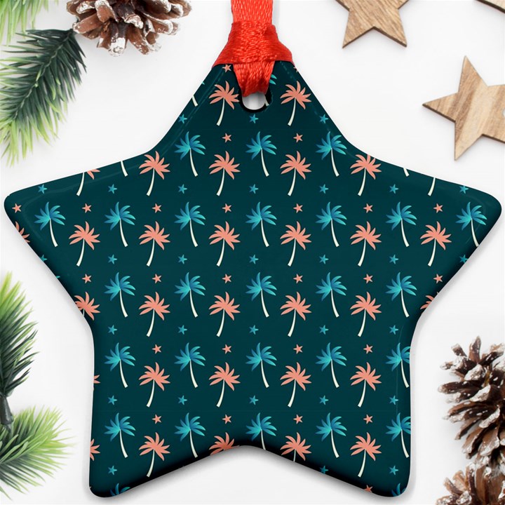 Summer palms pattern Ornament (Star)