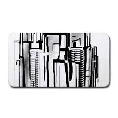 Black And White City Medium Bar Mats by digitaldivadesigns