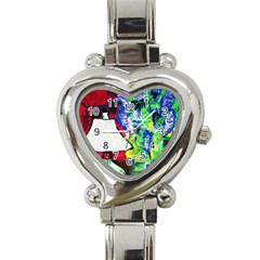 Lilac, Lamp And Curtain Window 2 Heart Italian Charm Watch by bestdesignintheworld