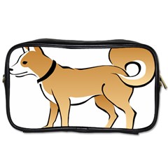 Dog Brown Pet Animal Tail Eskimo Toiletries Bags 2-side by Nexatart