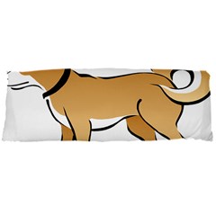 Dog Brown Pet Animal Tail Eskimo Body Pillow Case Dakimakura (two Sides) by Nexatart