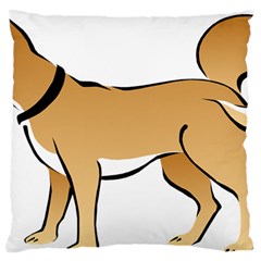 Dog Brown Pet Animal Tail Eskimo Standard Flano Cushion Case (one Side) by Nexatart