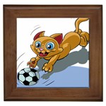 Cat Ball Play Funny Game Playing Framed Tiles Front