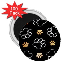 Dog Pawprint Tracks Background Pet 2 25  Magnets (100 Pack)  by Nexatart