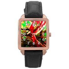 Flamingo   Child Of Dawn 4 Rose Gold Leather Watch  by bestdesignintheworld