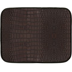 Gator Brown Leather Print Fleece Blanket (mini) by LoolyElzayat