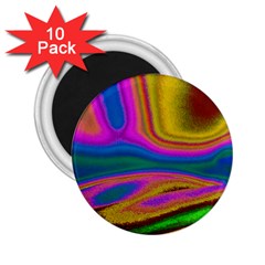 Colorful Waves 2 25  Magnets (10 Pack)  by LoolyElzayat