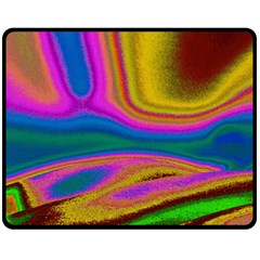 Colorful Waves Fleece Blanket (medium)  by LoolyElzayat