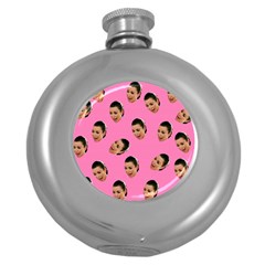 Crying Kim Kardashian Round Hip Flask (5 Oz) by Valentinaart