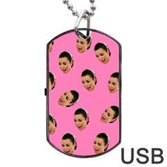 Crying Kim Kardashian Dog Tag Usb Flash (one Side) by Valentinaart