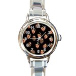 Crying Kim Kardashian Round Italian Charm Watch Front