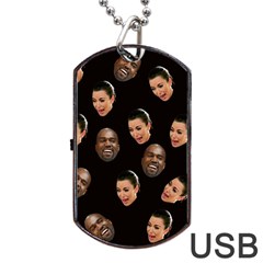 Crying Kim Kardashian Dog Tag Usb Flash (one Side) by Valentinaart