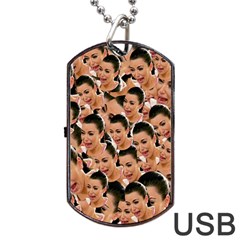 Crying Kim Kardashian Dog Tag Usb Flash (two Sides) by Valentinaart