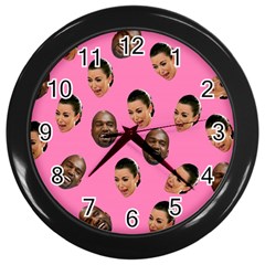 Crying Kim Kardashian Wall Clocks (black) by Valentinaart