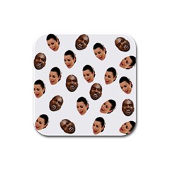 Crying Kim Kardashian Rubber Square Coaster (4 Pack)  by Valentinaart