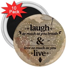 Motivational Calligraphy Grunge 3  Magnets (10 Pack)  by Sapixe