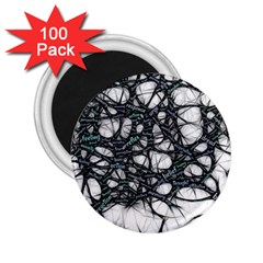 Mindset Neuroscience Thoughts 2 25  Magnets (100 Pack)  by Sapixe